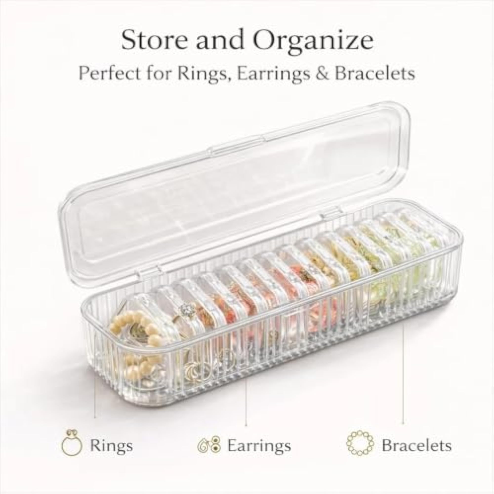 10 Pcs Acrylic Jewelry Storage Box Set